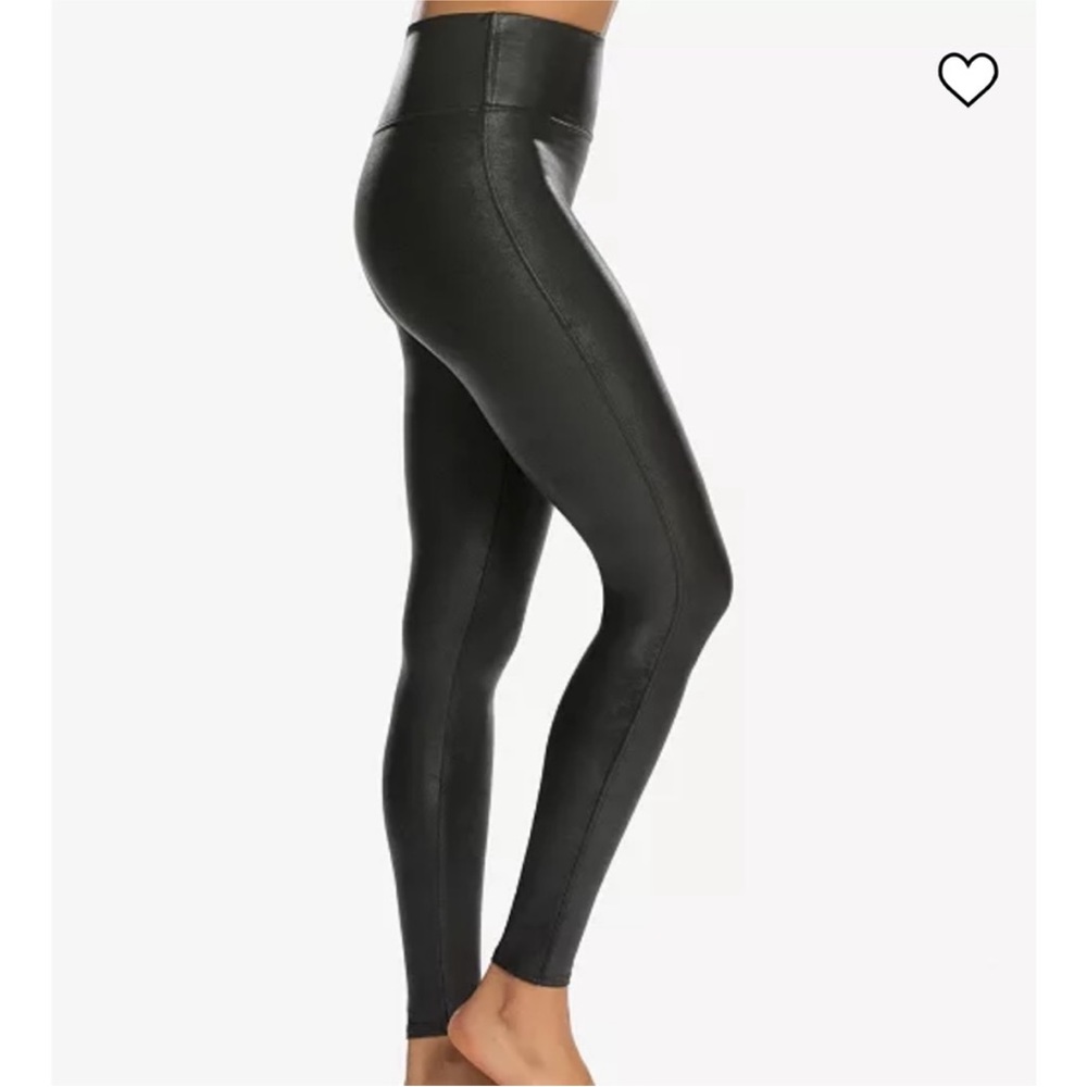 Spanx Faux Leather Leather High waisted Black legging Size L